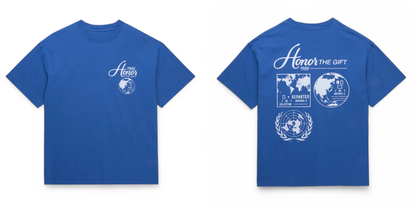 Honor the Gift Blue Travel Tee